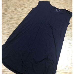 M-83 Rachel hollis sleeveless knit baseball hem midi dress NAVY XS